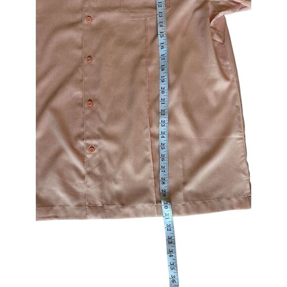 Havanera Shirt Men's Size XXL Camp Cigar Peach Polyester Front Pocket NEW $55 - Picture 10 of 11